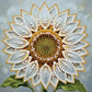 DIY Pearl Painting With Frame - Handmade Self-Adhesive Pearls - Sunflower (25*25cm) B