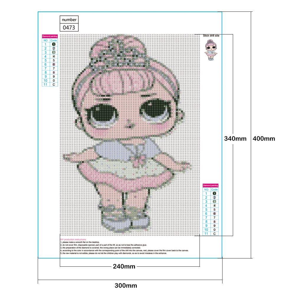 5D DIY Diamond Painting Kit - Full Round - Lol Doll