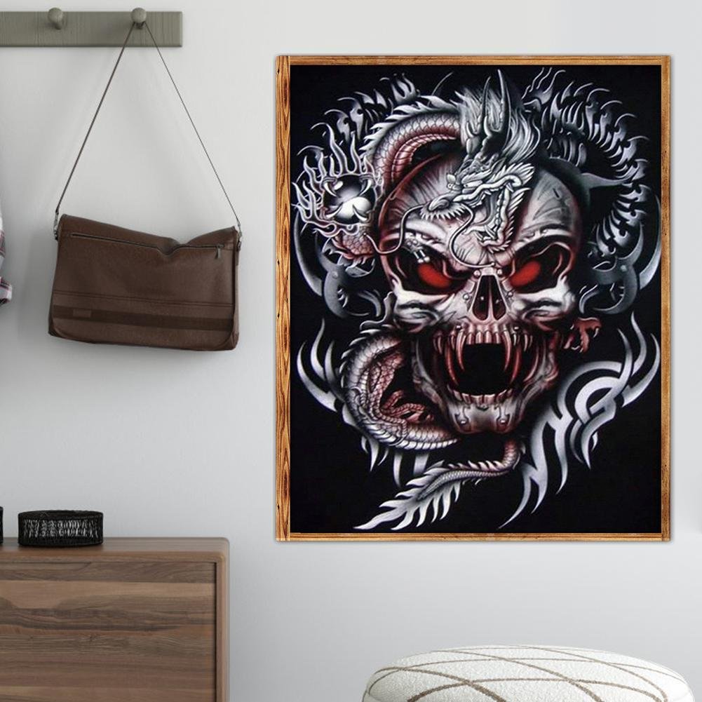 5D DIY Diamond Painting Kit - Full Round - Novelty Skull A