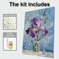 DIY Pearl Painting With Frame - Handmade Self-Adhesive Pearls - iris (30*40cm) A