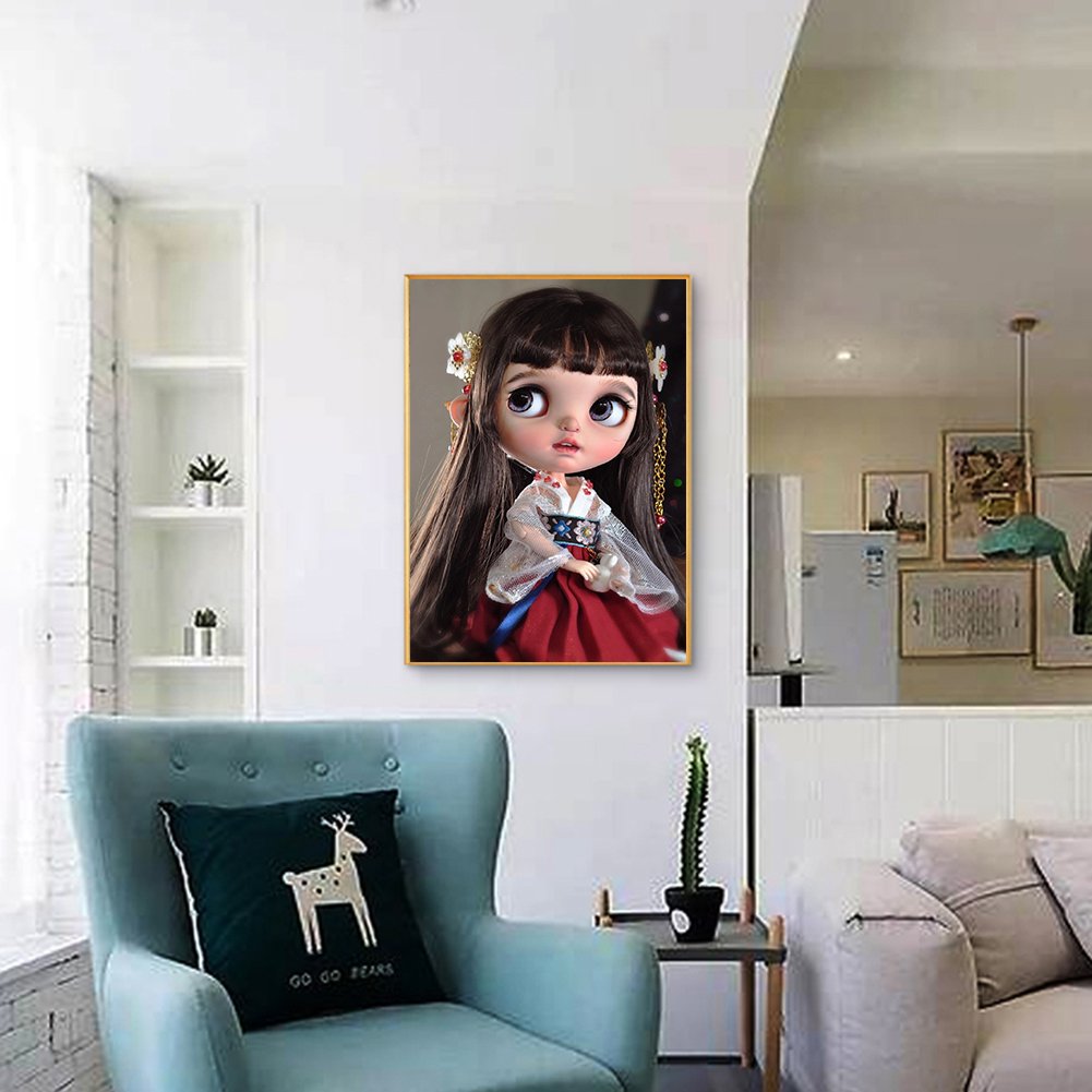 5D DIY Diamond Painting Kit - Full Round - Cute Doll