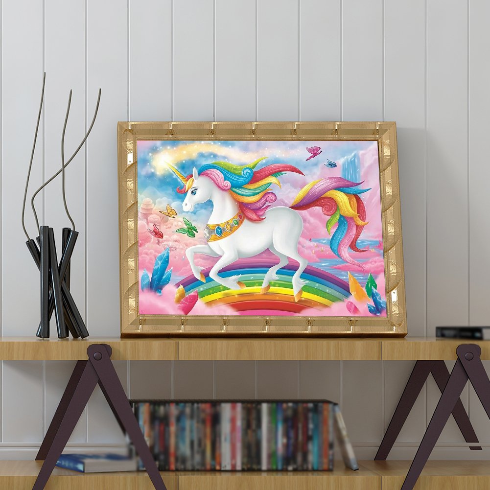 Diamond Painting - Full Round - Pink Unicorn