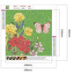 Diamond Painting - Full Round - Flower Butterfly B
