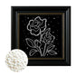 DIY Pearl Painting With Frame - Handmade Self-Adhesive Pearls - Flowers (27*27cm)