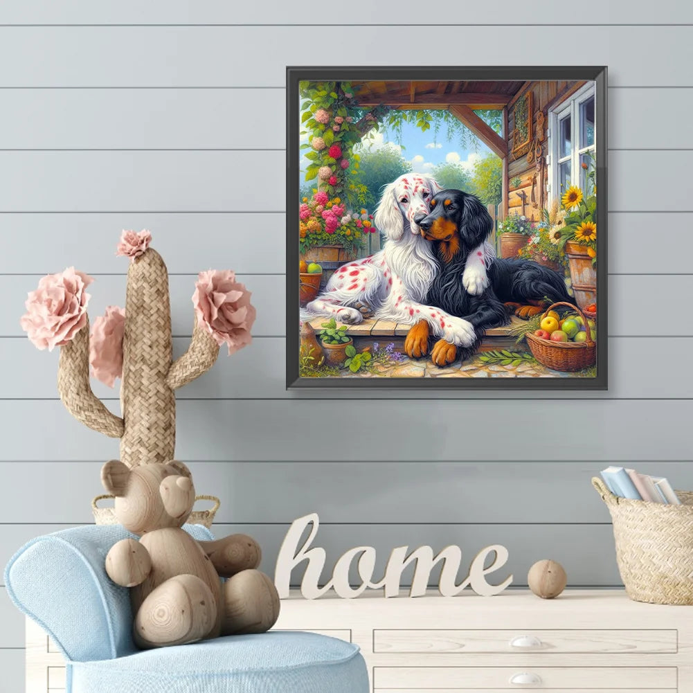 Diamond Painting - Full Round / Square - Two Dogs