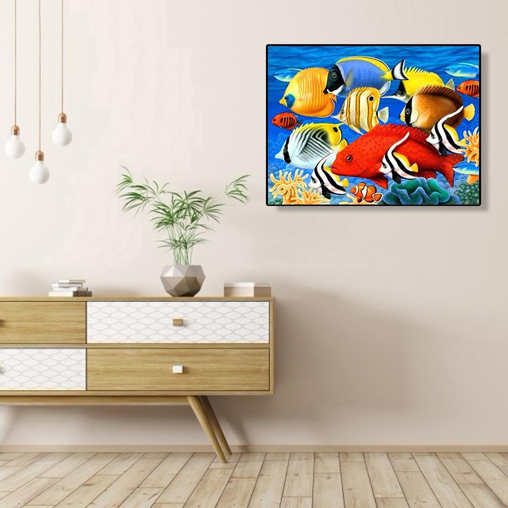 Diamond Painting - Full Round - Colorful Fish