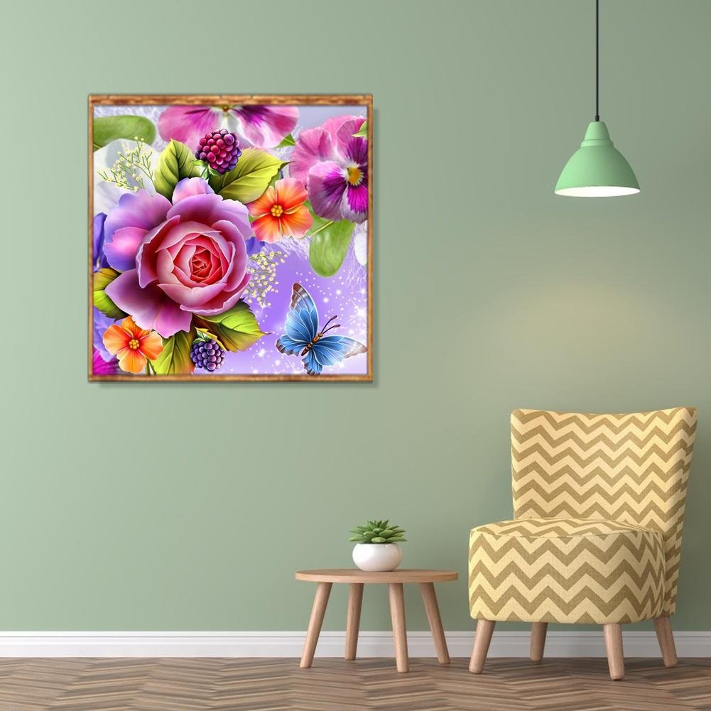 Diamond Painting - Full Round - Colorful Flower D