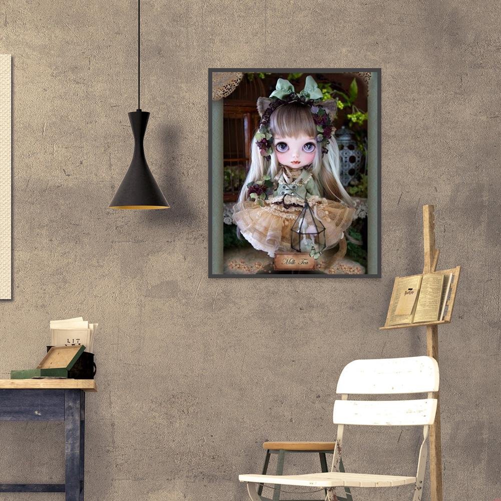 5D DIY Diamond Painting Kit - Full Round - Little Cartoon Girl Doll