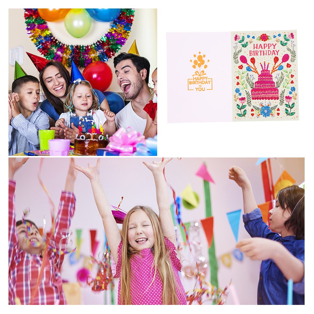DIY 5D Diamond Painting Happy Birthday Postcard - Cake G