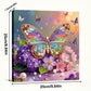 DIY Pearl Painting With Frame - Handmade Self-Adhesive Pearls - Butterfly (25*25cm) A