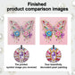 DIY Pearl Painting With Frame - Handmade Self-Adhesive Pearls - Butterfly (25*25cm) F