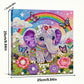 DIY Pearl Painting With Frame - Handmade Self-Adhesive Pearls - Elephant (25*25cm) A
