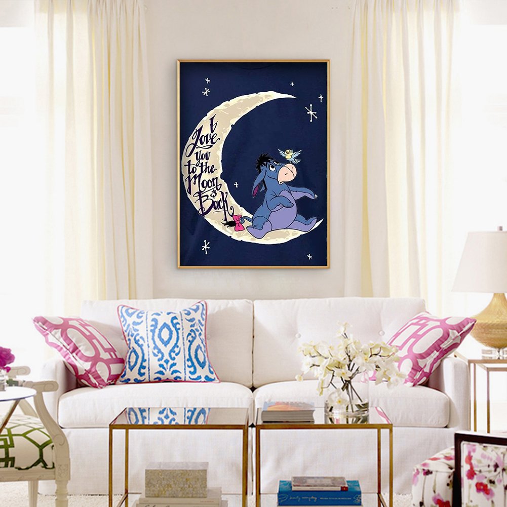 Diamond Painting - Full Round - Donkey On The Moon