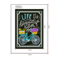 Luminous Diamond Painting - Full Round - Flower Bike