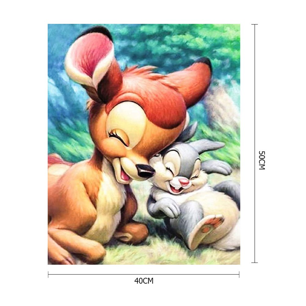 11ct Stamped Cross Stitch - Deer and Rabbit (40*50cm)