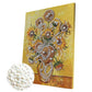 DIY Pearl Painting With Frame - Handmade Self-Adhesive Pearls - Sunflower Vase (30*40cm)