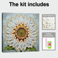 DIY Pearl Painting With Frame - Handmade Self-Adhesive Pearls - Sunflower (25*25cm) B
