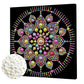 DIY Pearl Painting With Frame - Handmade Self-Adhesive Pearls - Color Bloom Mandala (25*25cm)