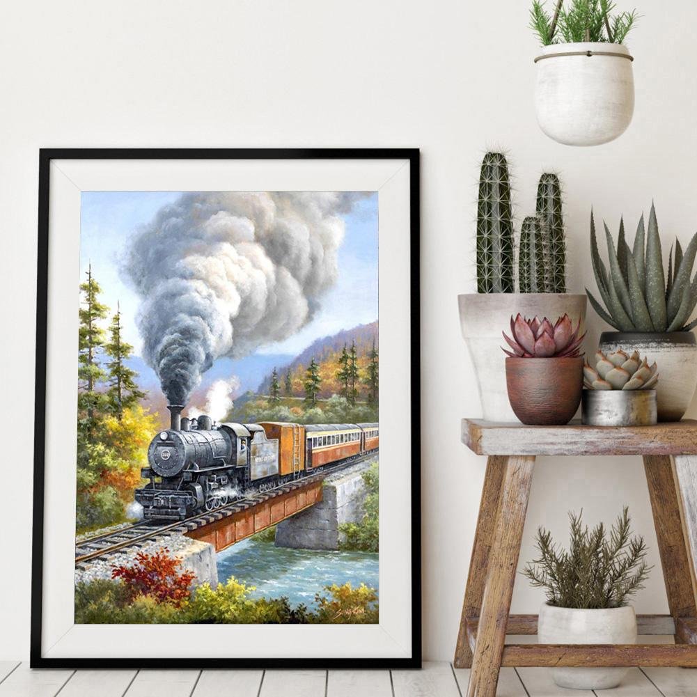 Diamond Painting - Full Round - Running Train