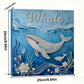 DIY Pearl Painting With Frame - Handmade Self-Adhesive Pearls - Whale (30*30cm) C