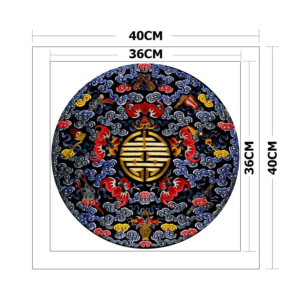 11CT Stamped Cross Stitch - Retro Flower (40*40cm)