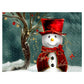 5D Diy Diamond Painting Kit Full Round Beads Snowman