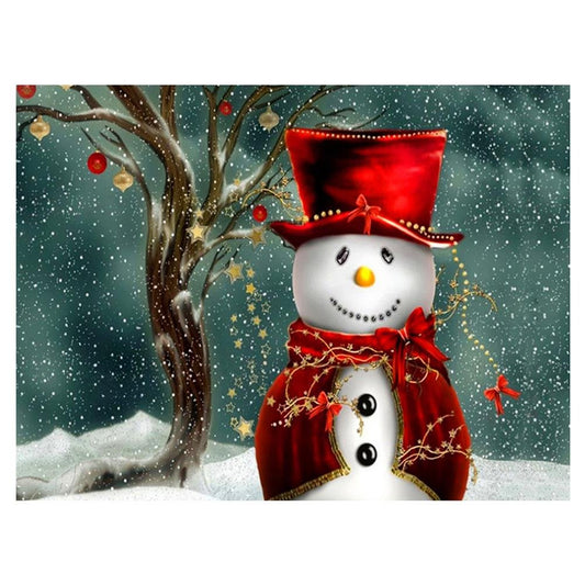 5D Diy Diamond Painting Kit Full Round Beads Snowman