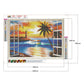 Diamond Painting - Full Round - Sunset Window Beach