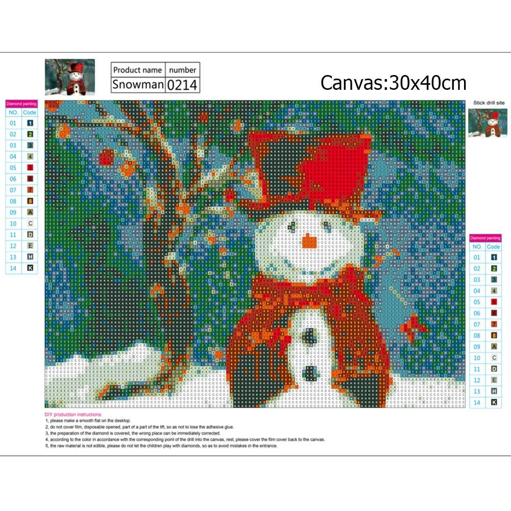 Diamond Painting - Full Round - Snowman N