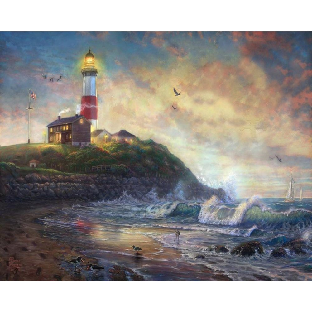 11ct Stamped Cross Stitch Waves (40*50cm)