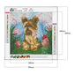 Diamond Painting - Full Round - Flower Dog
