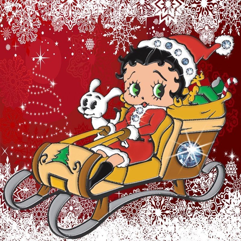 Diamond Painting Art Betty Boop santa