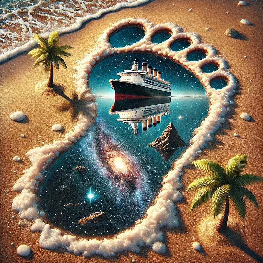 Diamond Painting - Full Round / Square - Foot Print View