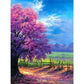 Diamond Painting - Full Round - Purple Tree