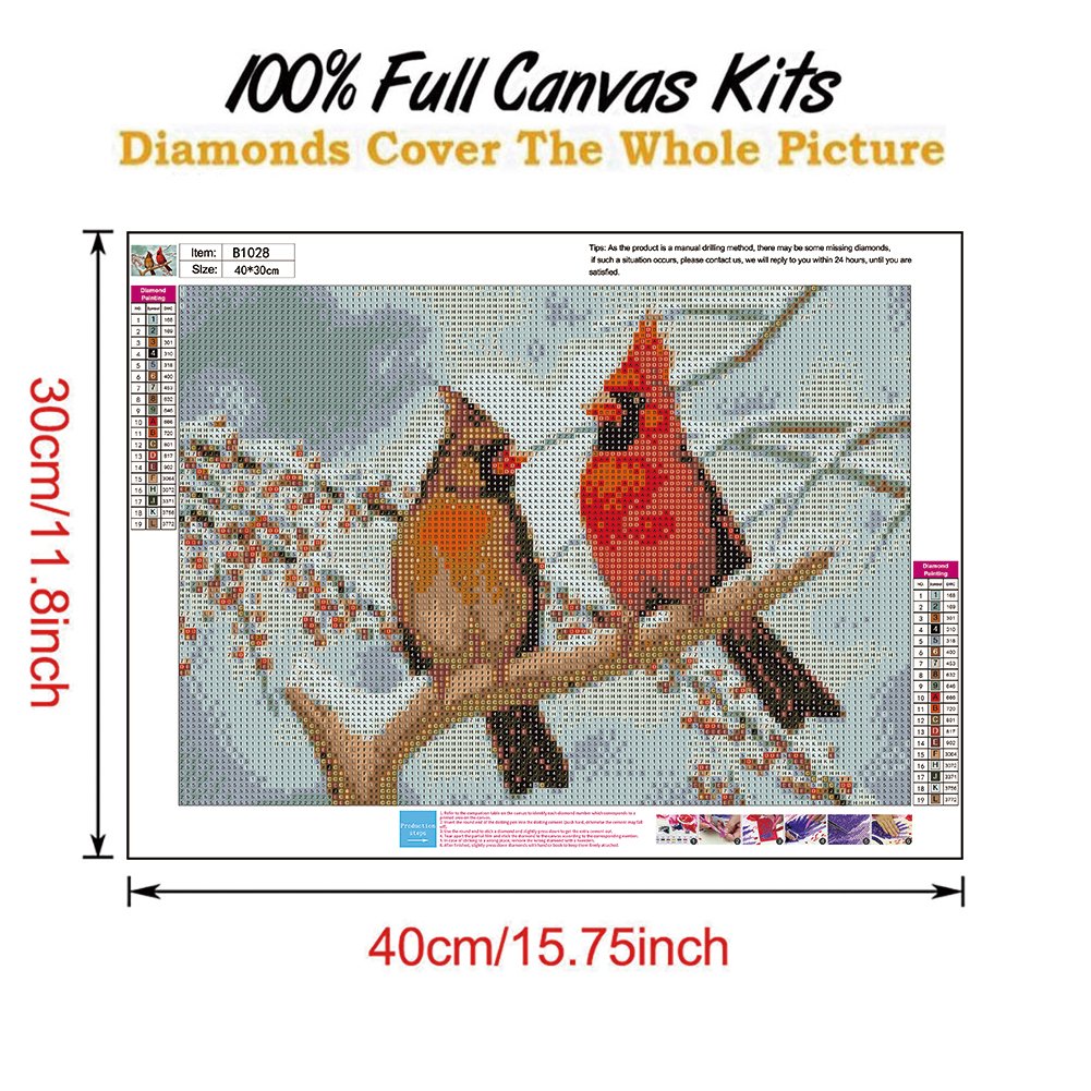 Diamond Painting - Full Round - Birds E
