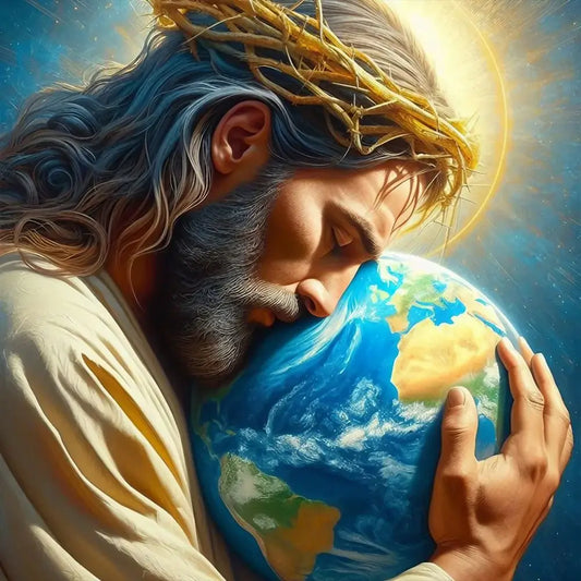 5D DIY Diamond Painting Kit - Full Round / Square - Jesus and Earth C