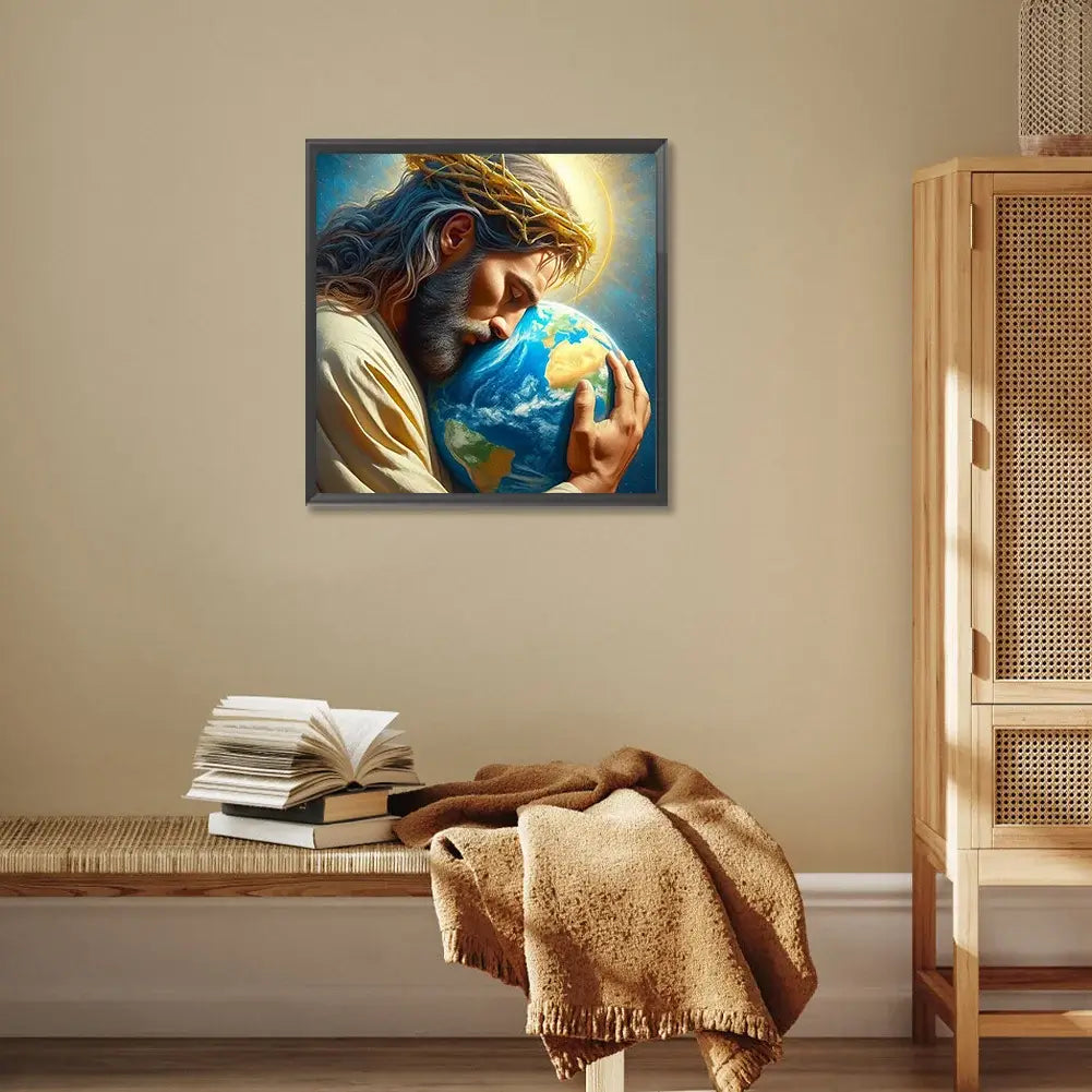 earth and jesus 5d diamond painting