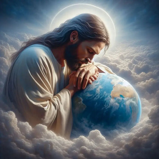 5D DIY Diamond Painting Kit - Full Round / Square - Jesus and Earth B