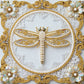 DIY Pearl Painting With Frame - Handmade Self-Adhesive Pearls - Dragonfly (25*25cm) C