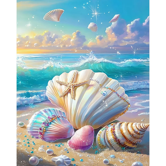 Diamond Painting - Full Round / Square - Beach Shells