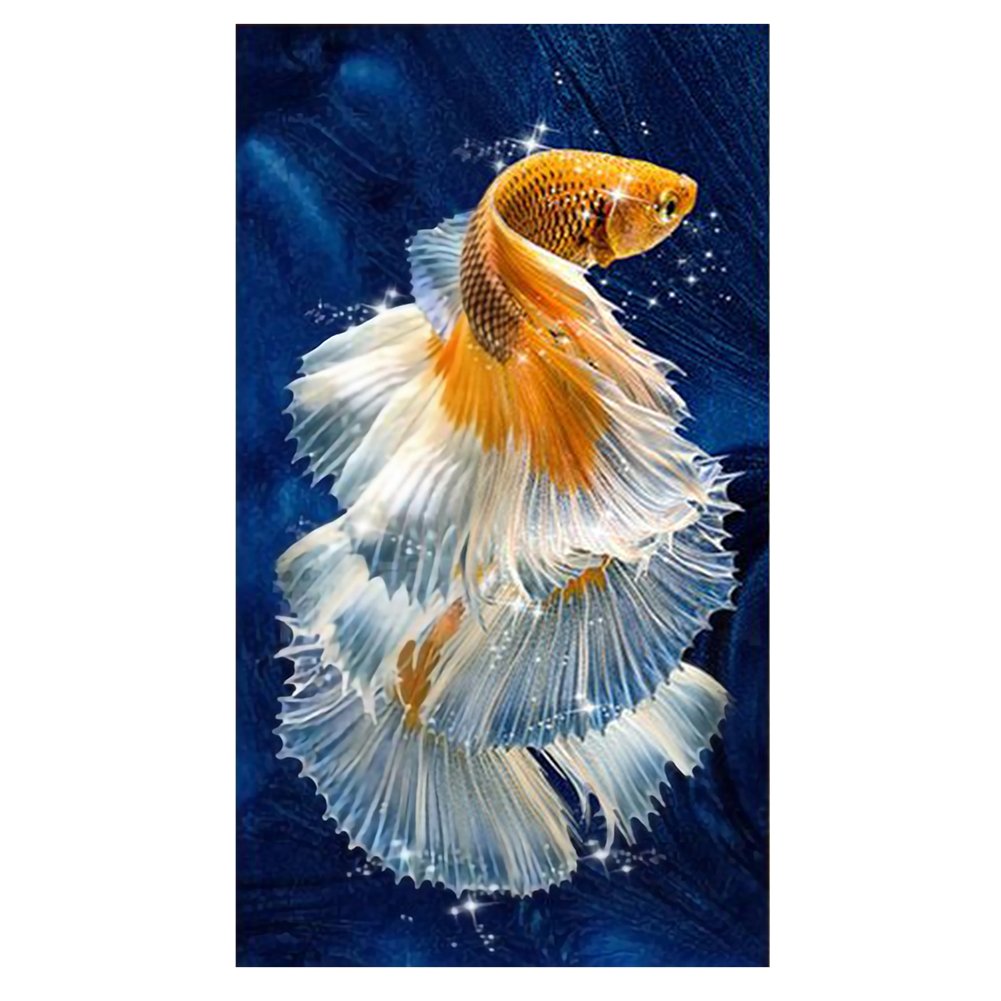 11ct Stamped Cross Stitch Quiet GoldFish(30*55cm)