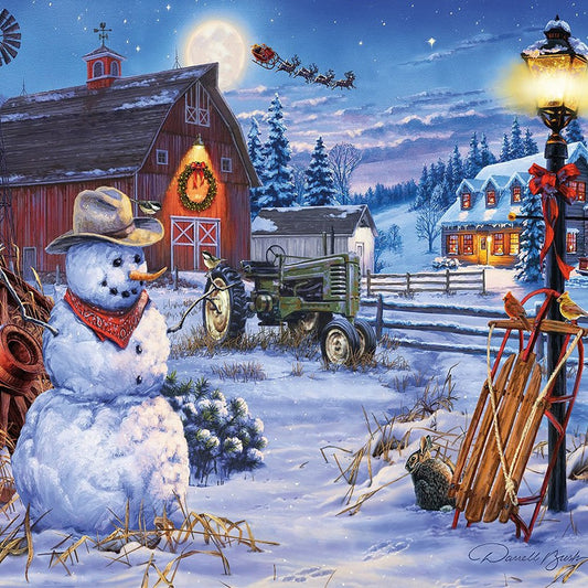 5D Diy Diamond Painting Kit Full Round Beads Snow Scene