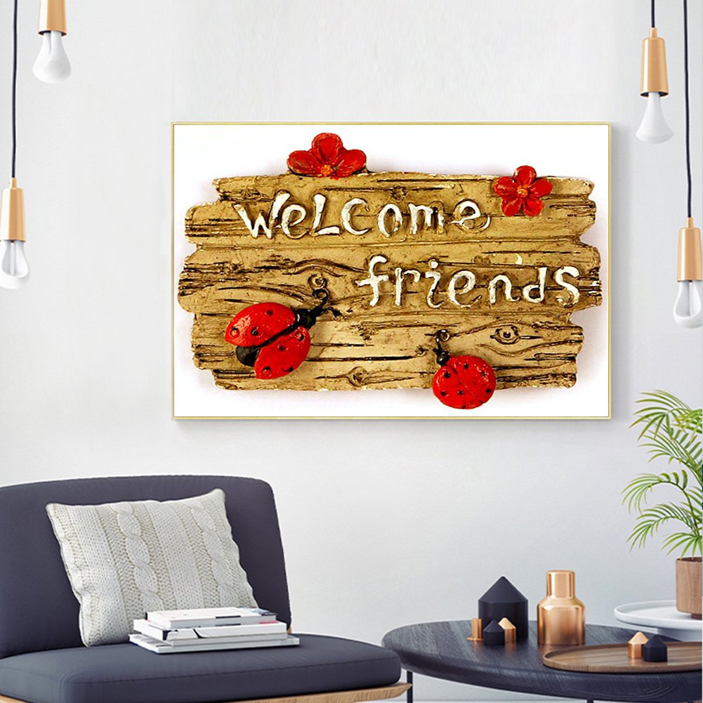 Diamond Painting - Full Round - Welcome Friends 2