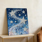 DIY Pearl Painting With Frame - Handmade Self-Adhesive Pearls - Star (30*40cm)
