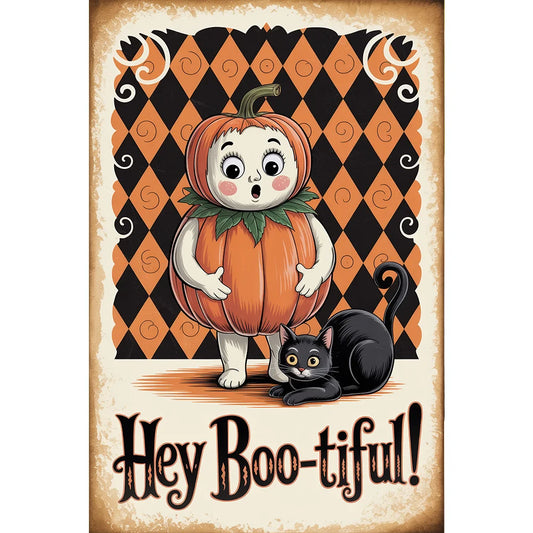 Diamond Painting - Full Round / Square - Halloween Pumpkin Elf (30*45cm)