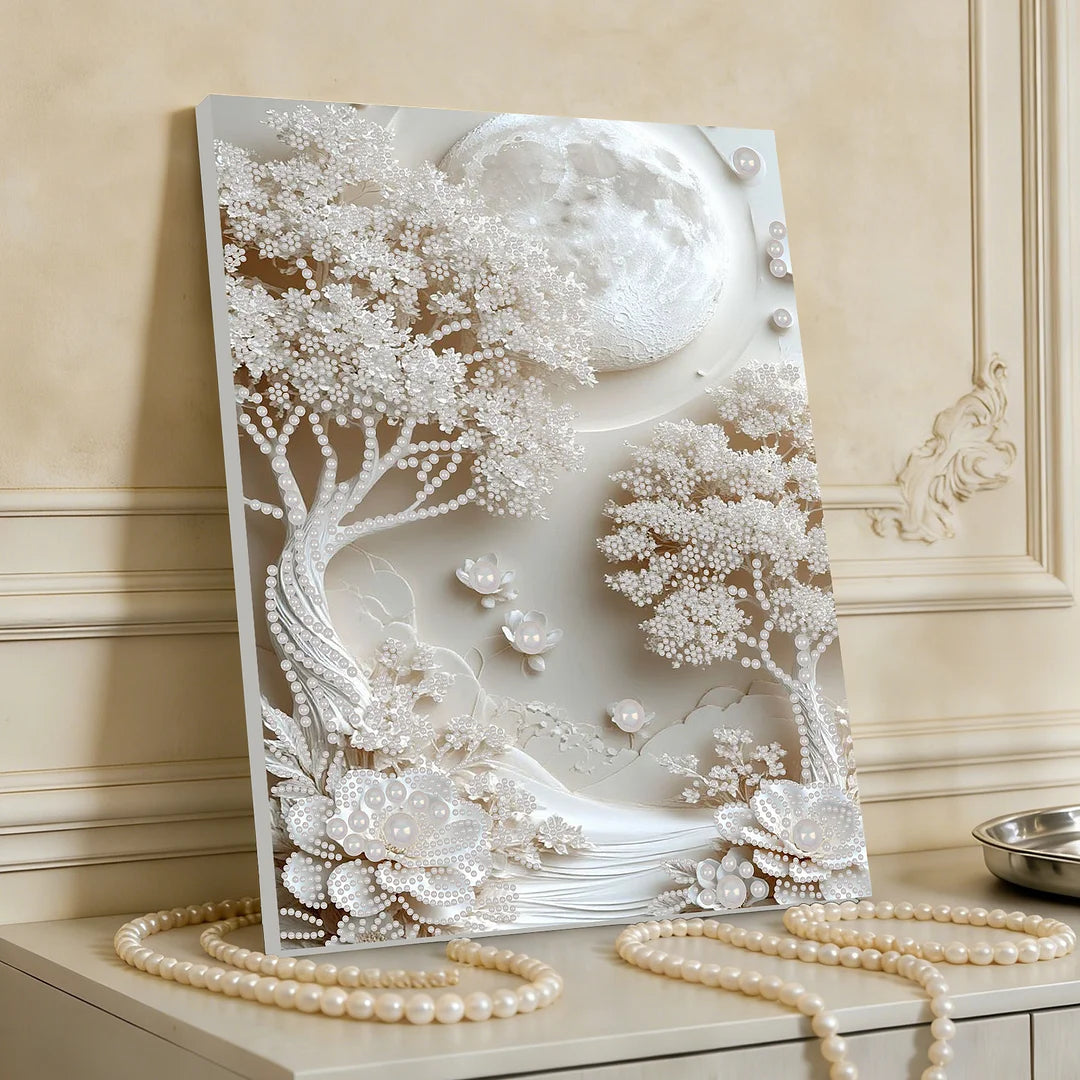 DIY Pearl Painting With Frame - Handmade Self-Adhesive Pearls - Tree(30*40cm)