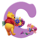 Round Beads Diamond Paintings Art Letter C Winnie The Pooh