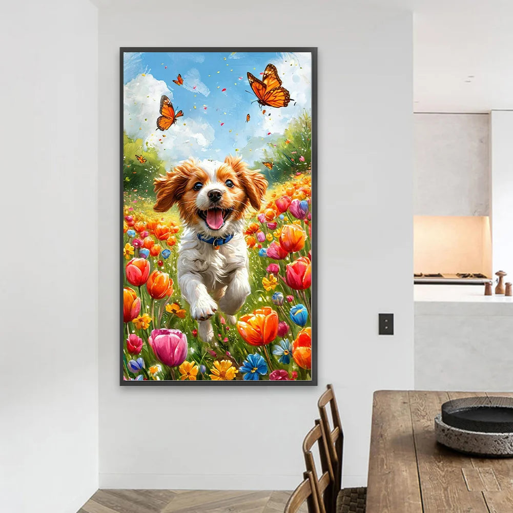 Big Size Diamond Painting - Full Round / Square - Happy Dog (40*70cm)