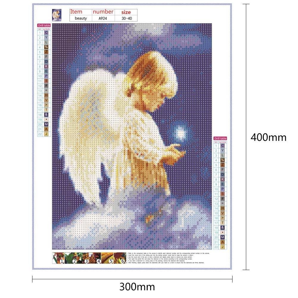 5D DIY Diamond Painting Kit - Full Round - Angel B