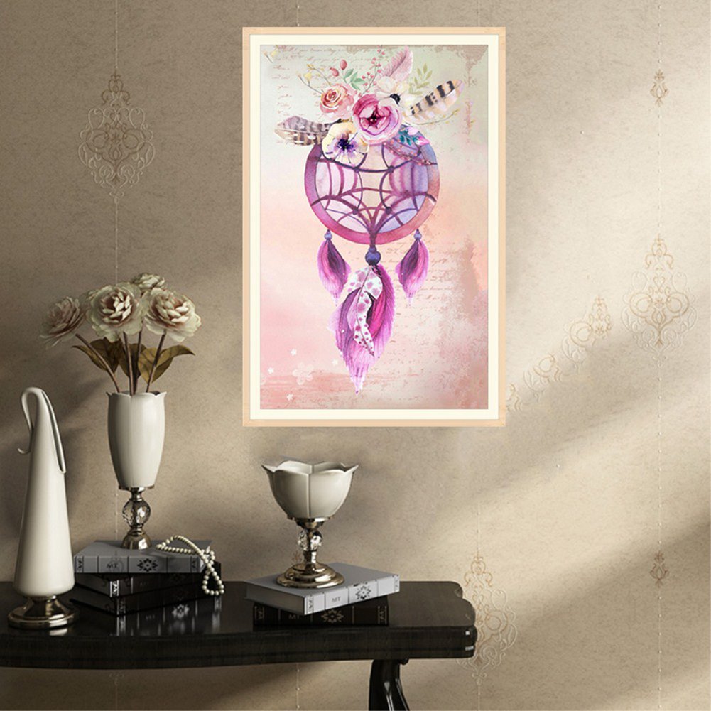 Diamond Painting - Full Round - Flower Dream Catcher